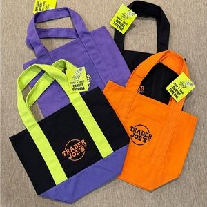 Trader Joe’s Canvas Mini Tote Bags - Complete Set